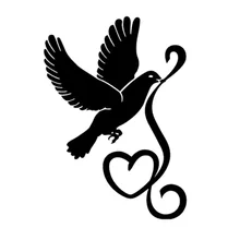 

LLY-2381 Creativity Dove Bird Love Modeling Popular Car Stickers PVC Fashion Auto Window Bumper Waterproof Quality Decals Decor