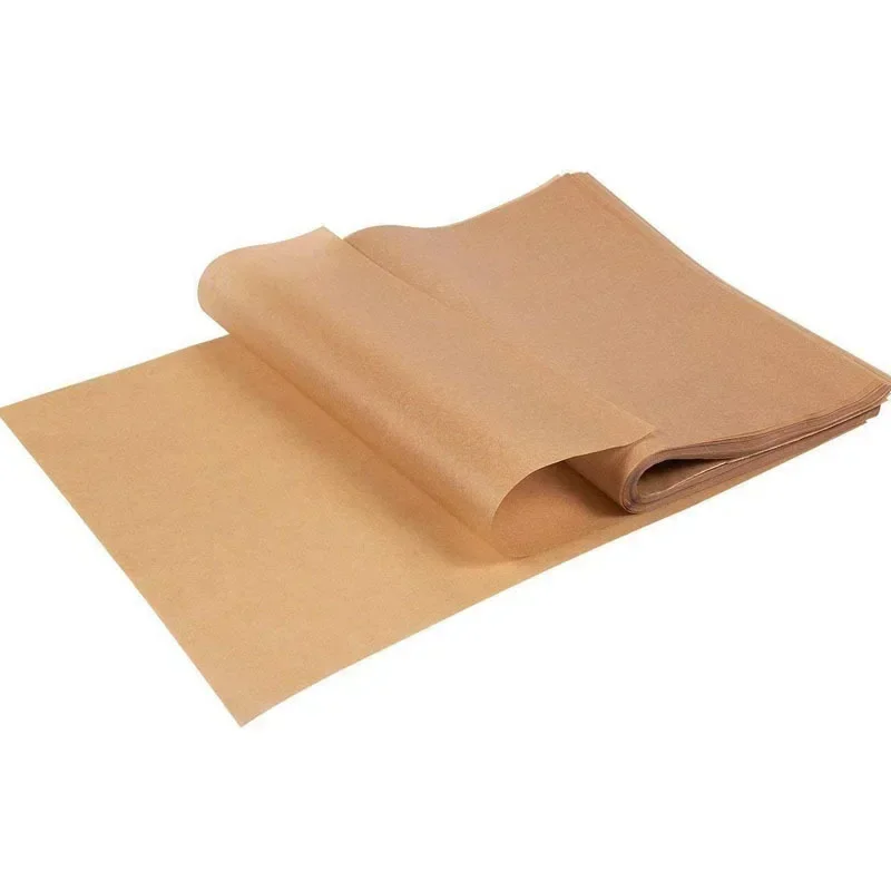 100PCS Natural silicone oil paper oven brown baking parchment paper air fryer baking oil accessories