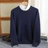 Plus Size 5XL Wool Men's Sweater O-neck Knitted Long Sleeved Pullover Casual Fashion Brand Logo Male Winter Cashmere Sweater 3