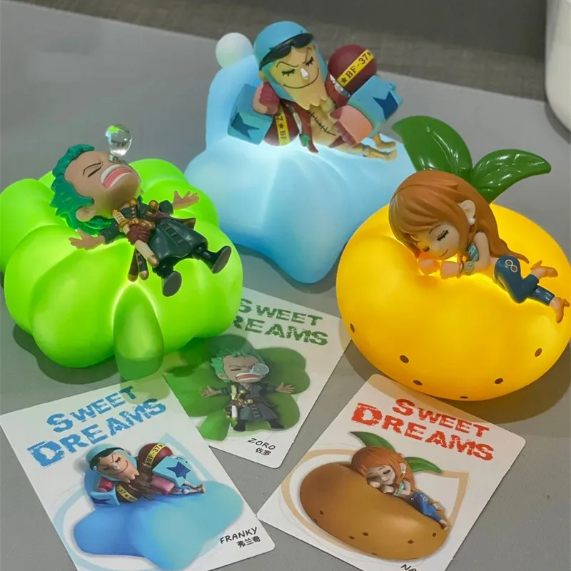 

Аниме One Piece глухая коробка Night светильник Luffy Zoro игрушки Санджи и нами Chopper фигурки Sweet Dream Series украшение из светодиодов Необычные игрушки подарки