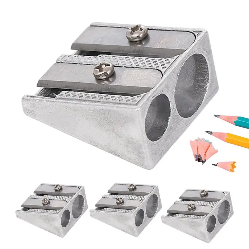 Magnesium Pencil Sharpener Double Holes Graphite Pencils School Crayon Sharpener Stationery Accessories For School Classroom