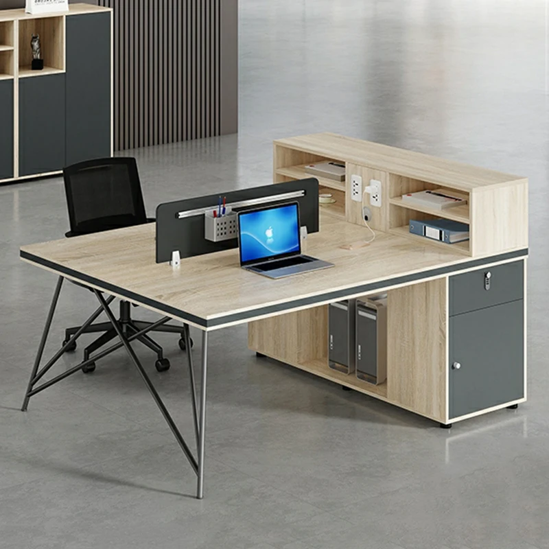 

Storage Computer Office Desk Luxury Minimalist Professional Studio Aesthetic Wooden Desk Tables Set Muebles De Oficina Furniture