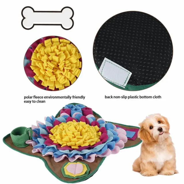 Pet Dog Snuffle Mat Nose Smell Training Sniffing Pad Dog Puzzle Toy Slow Feeding Bowl Food Dispenser Carpet interesting Dog Toys 4