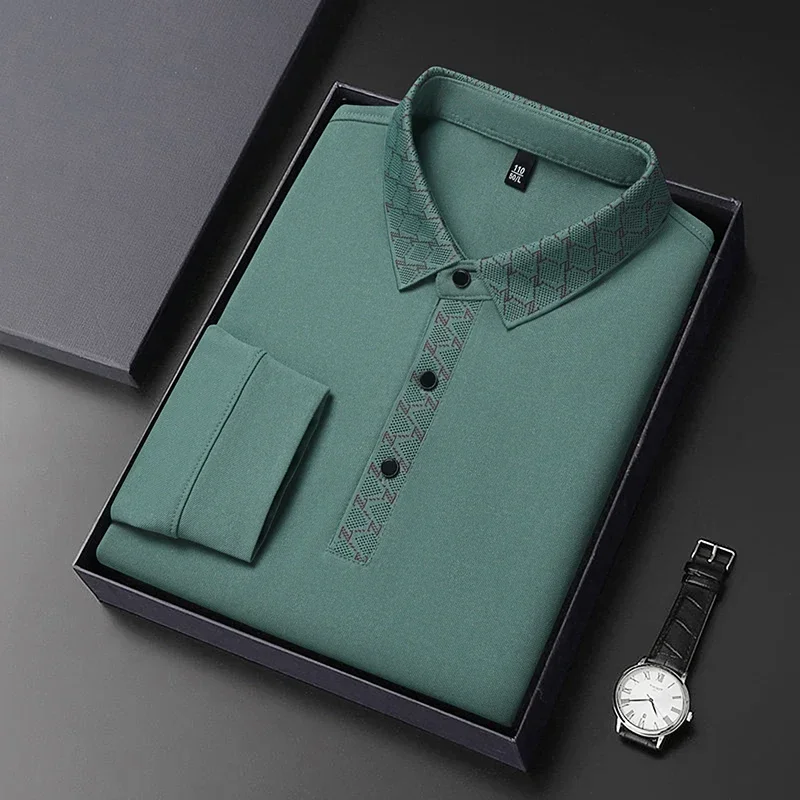 

Men's New Comfortable and Fashionable Long Sleeved Polo Shirt
