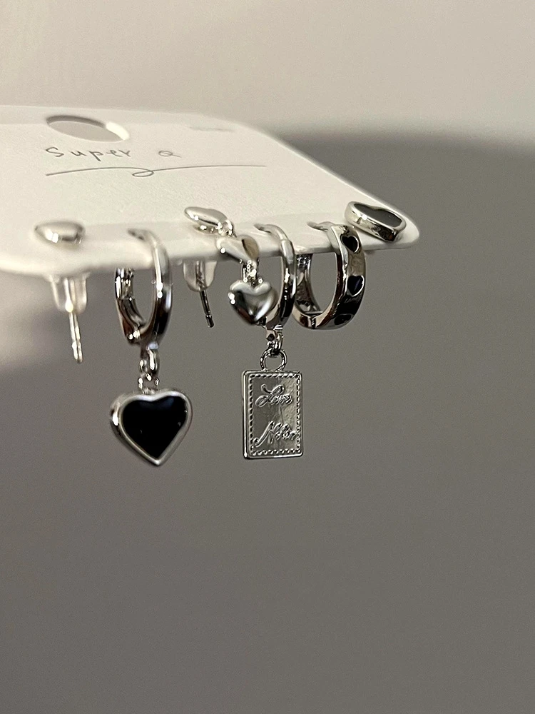 쥬얼리세트 SKEDS 여성용 크로스 스터드 귀걸이, 여아용 피시테일 귀걸이, 우아한 크리스탈 주얼리, 귀고리 선물, 한국 스타일 패션 10 FNIO-한국 패션 메탈 러브 하트 서클 드롭 여성용 작은 귀걸이 트렌드 펜던트 피어싱 귀걸이 세트 쥬얼리, 2022