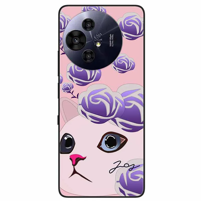 Floral Relief Painted Soft Silicone Phone Case - 6.8
