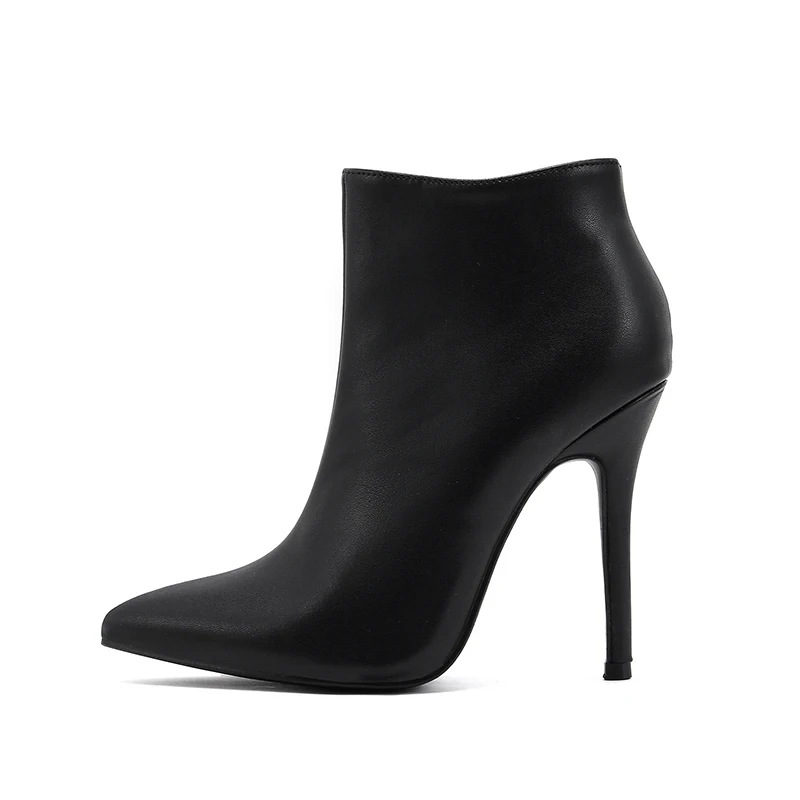 2023 Winter Classic Chelsea Boots For Woman Cow Pointy Stiletto Heels Ankle Boots Simple Comfortable Cowboy Boots Females Shoes