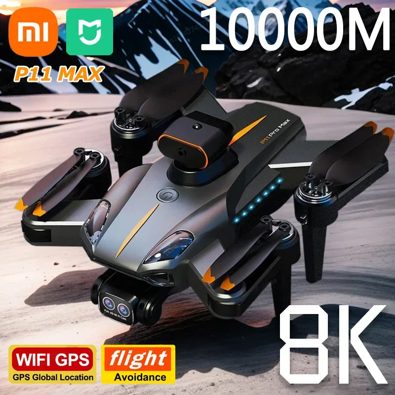 Iconic Brand Mijia P11 Max Drone 8k Hd 5g Gps Professional Aerial Photography Dual Camera Brushless Obstacle Avoidanc Quadrotor 10000m