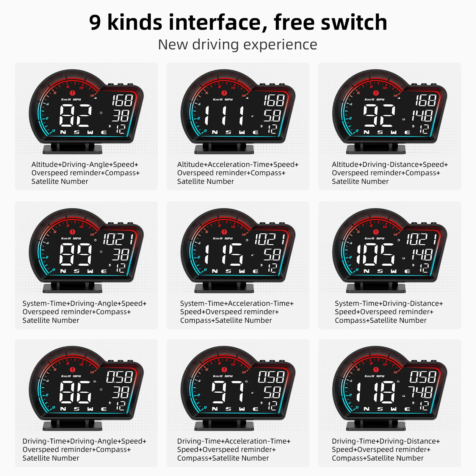  HUD Ʈ  跮 ڵ GPS ӵ, G16 ڵ  ÷, 9  ̽,   