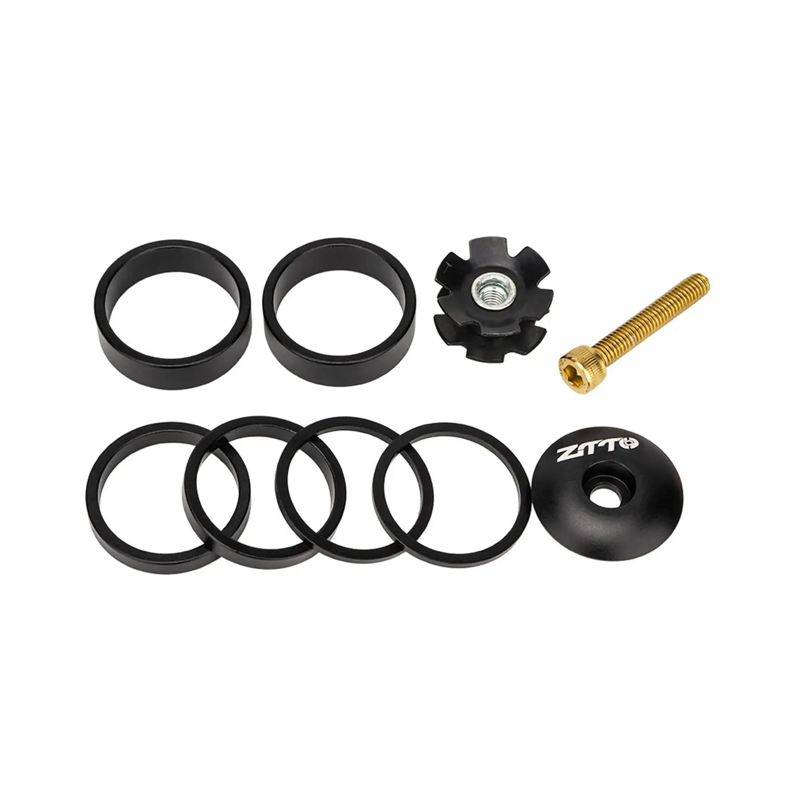 Bicycle Headset Bike Headset Tools Aluminum Alloy Sturdy Durable Bike Fork Washer Set Road Headset Spacers Biking Accessories