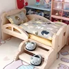 Baby Doll Miniature Bed with Stairs Fashion Doll Play for 20cm 1/6 Doll Accessory Play House Furniture Set Dollhouse Decoration 6