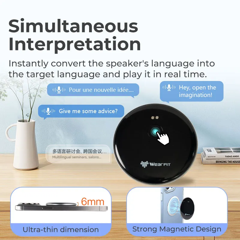 Smart AI Voice Assistant Accurate Translator 137 Languages Video Photo Record Translate Simultaneous Interpretation Translation voice translator,language translator