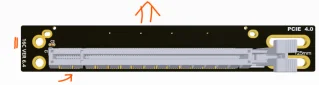 32 GB\S GEN4-Draht PCI-e 4.0 X16-Verlängerungskabel für Server-Grafikkarte AI-Server, geflochtenes Netz, versilbertes GPU-Adapterkabel – Detail 3