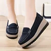 2024 Women Platform Wedge Loafers Autumn Ladies Suede Leather Moccasins Shoes Woman Slip on Walking Casual Shoes Zapatos Mujer 2
