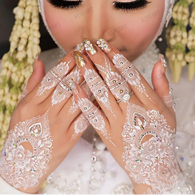 Henna Tattoos for Women Waterproof Temporary Tattoos Body Art Mehndi Sticker for Hand Hena Water Transfer Tattoo tattoo sticker temporary tattoos
