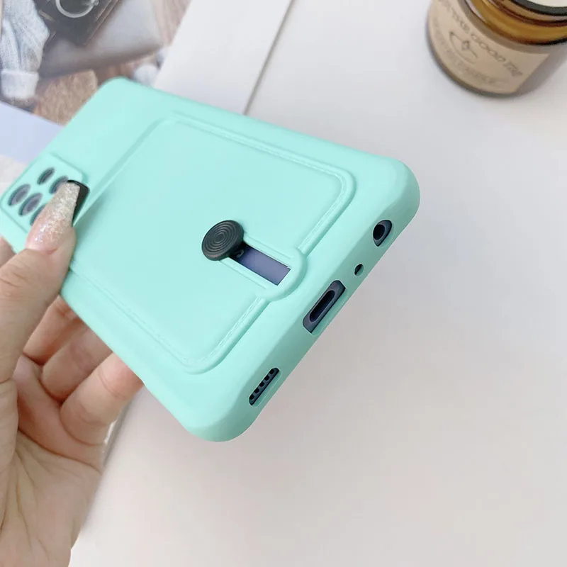 Shockproof Card Slot Wallet Phone Case - Soft Silicone Back Cover