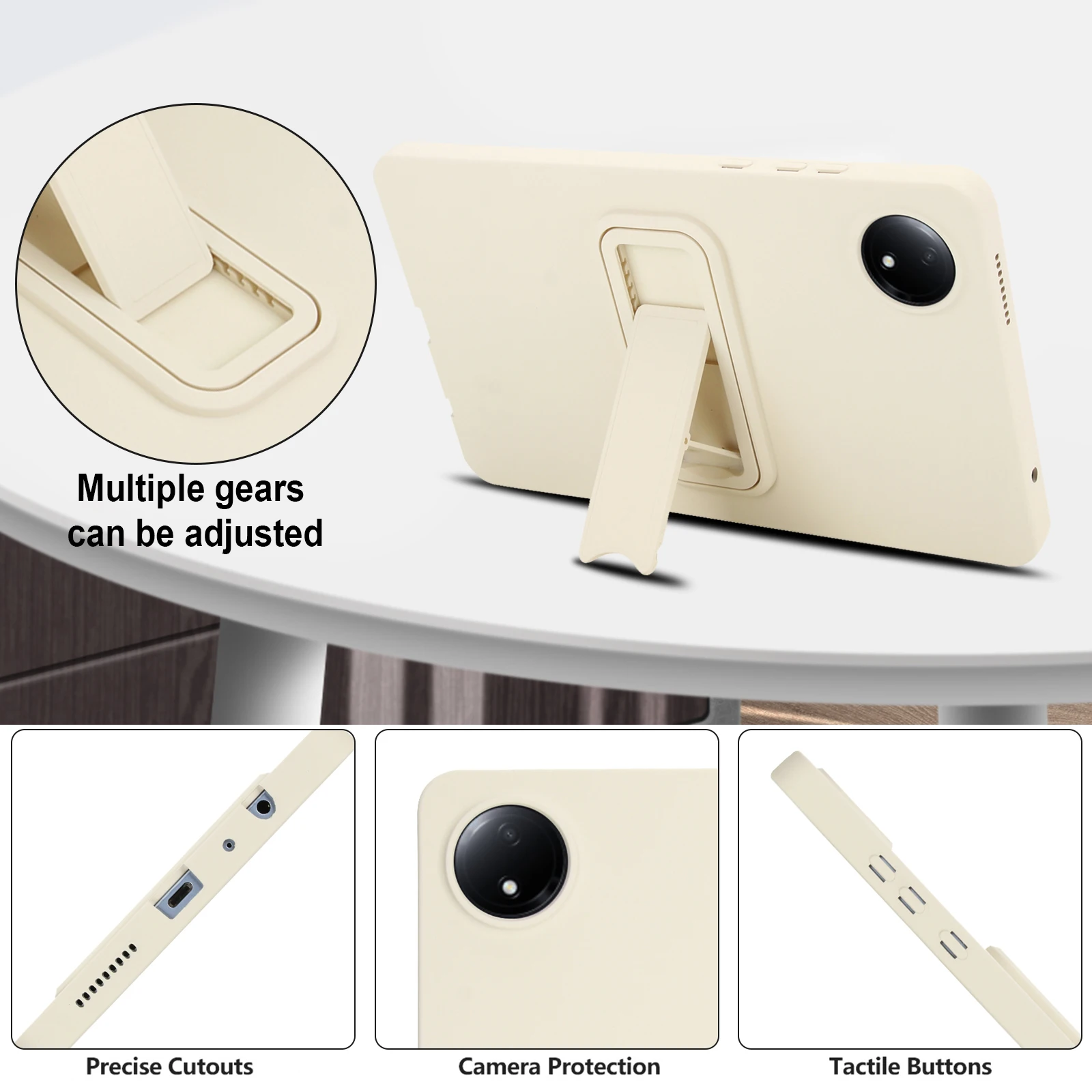 Matte Stand Tablet Case - Durable Hard PC+TPU Protective Cover