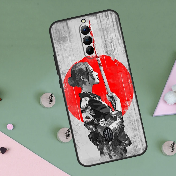 Red Sun Japanese Anime Phone Case Cover
