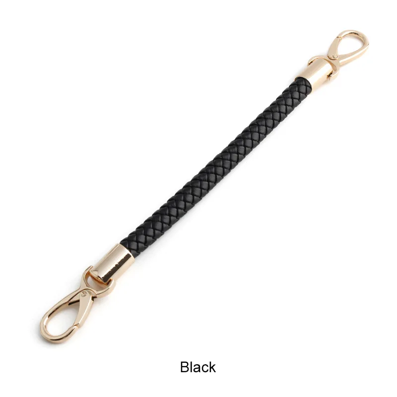 Asas de cuerda trenzada de cuero sintético ultrafino, accesorio de repuesto para bolso de hombro, envoltura tejida, 16/30CM