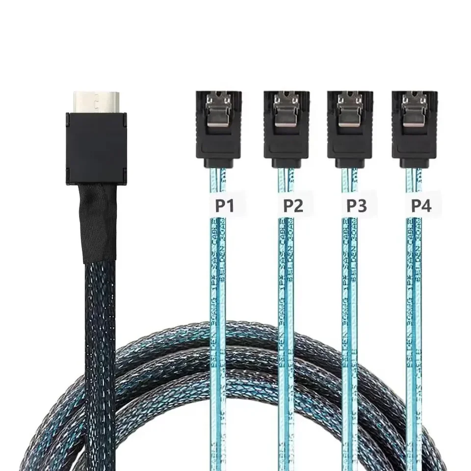 NFHK Oculink PCIe PCI-Express SFF-8611 4i a SFF-8087 36Pin PCIE Slimline SSD Data Active Cable 50cm