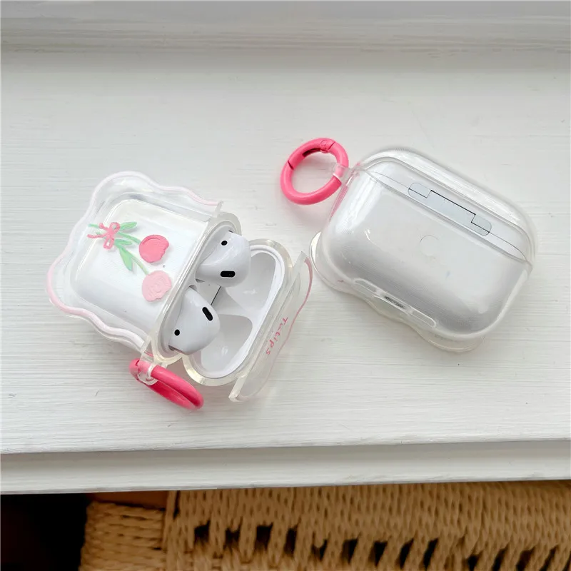 Green stars spring earphone case for airpods pro 2 airpod 2 3 capa with  bracelet wireless bluetooth box accessory soft tpu cover
