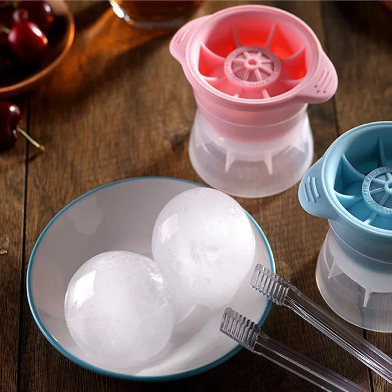 Whiskey Round Ice Cube Maker Silicone Ball Shape Spherical Ice Cube Mould Machine Quick Freezer Mold Tray Kitchen Gadgets silicone ice cube maker ice maker