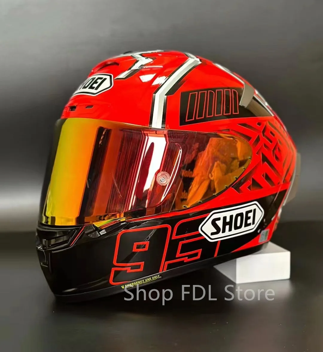 

Шлем для гоночного мотоцикла SHOEI X14, шлем на все лицо X-четырнадцать R1 60-я Юбилейная версия, красный шлем с муравьями