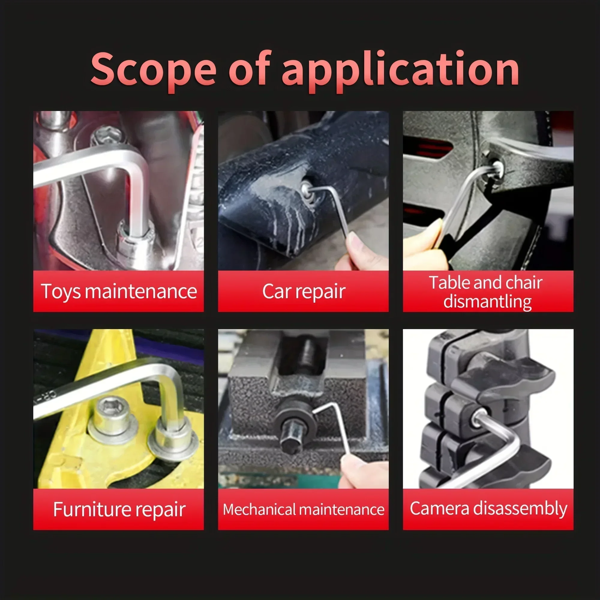 8 pcs Allen Wrench,Metric Wrench,Inch Wrench,L Wrench Size Allen Key Short Arm Tool Set Easy To Carry In The Pocket 2025