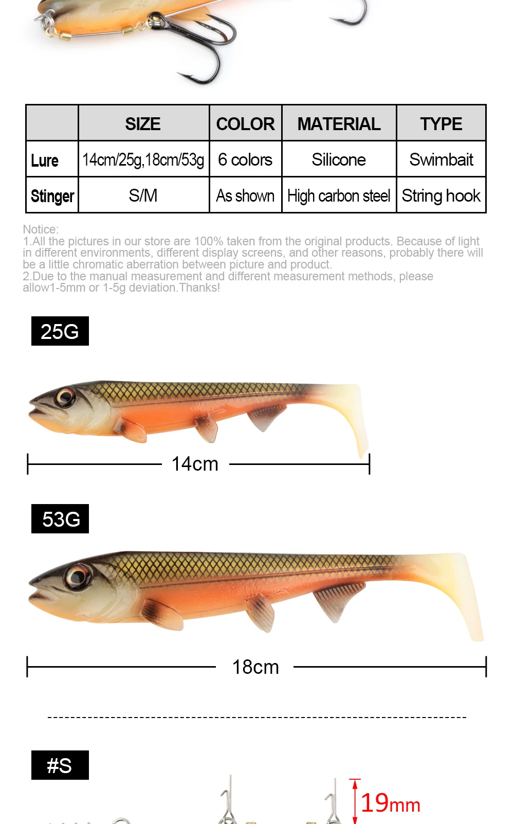 Spinpoler Big Fish Soft Fishing Lure With Stinger Rig Hook Set 14cm/18cm  Jigging Trolling For Saltwater Sea Fishing Tackle Pesca