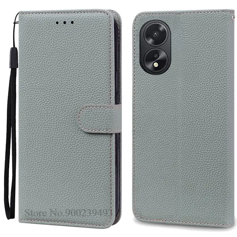 Leather Flip Wallet Phone Case with Silicone Cover - Elegant Design
