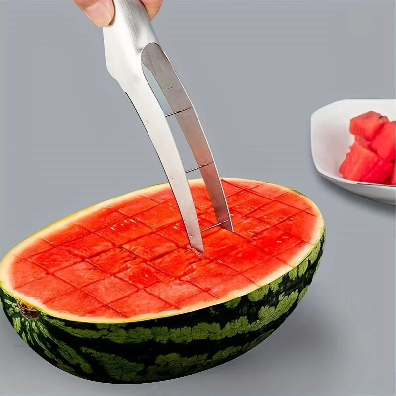 Stainless steel watermelon slicer suitable for fruit salads and melons kitchen tools easy slicing fruit slicer food slicer