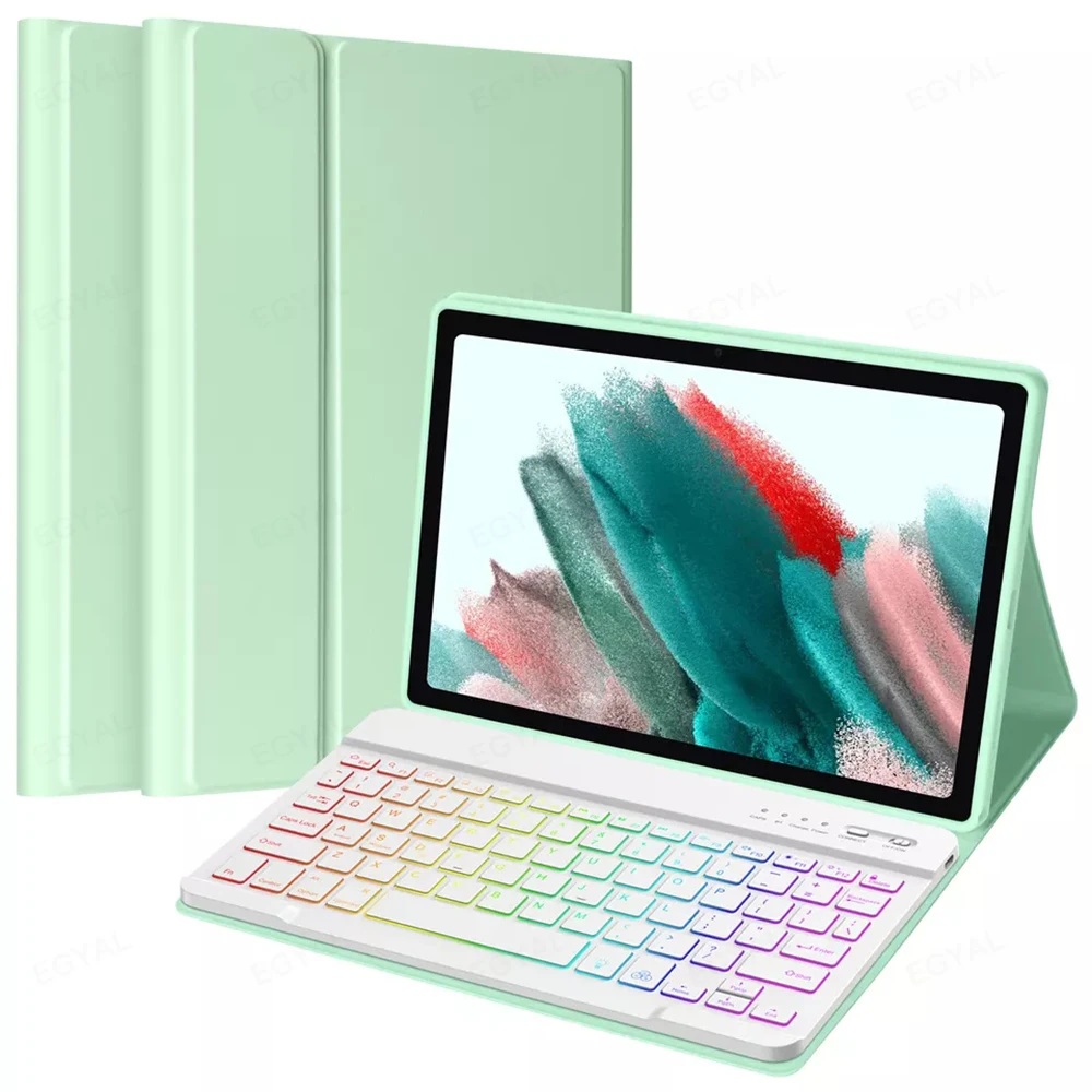 Teclado Mágico Retroiluminado Led Mouse Tablet sem Fio para Samsung Galaxy Tab a8 Case Tab a7 s7 fe Puls 12.4 Tab s8 11 Tab s6 - Imagem 4