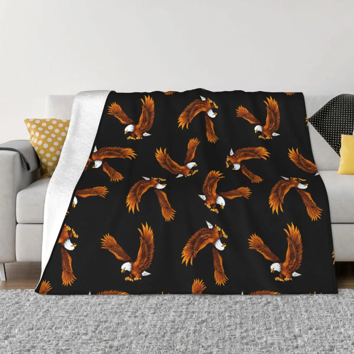 

Eagle Animal Blanket Fleece Print Multi-function Ultra-Soft Throw Blankets for Bed Travel Quilt