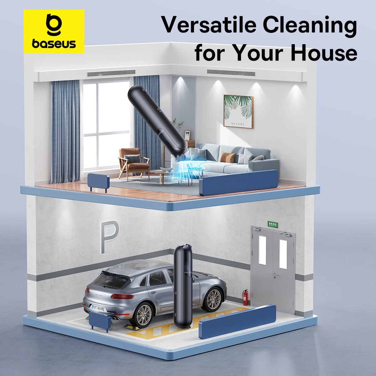 Vacuum Cleaner Handheld Vacuum Cleaner Wireless Vacuum Cleaner Portable Vacuum Cleaner Baseus A0 Pro Car Vacuum Cleaner 4000Pa Portable Wireless 2 in 1 Vacuum Cleaner For Car Laptop Home Strong Suction Auto Cleaning