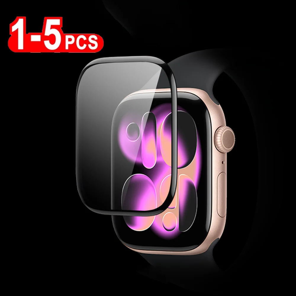 Protector Film For Apple Watch 44-45mm 40mm 41mm 46-42-38mm Curved Screen Protectors iwatch series 11 10 8 7 SE 9 Ultra 2-3 49MM