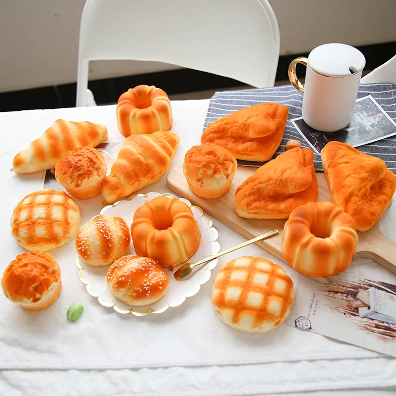 Bread Food Model Food Photography Props Donut Photography Props Food Model Table Decoration Artificial Bread Simulation Food Model Fake Cake Doughnut Shop Window Display Photography Props Home Decoration Table Ornament