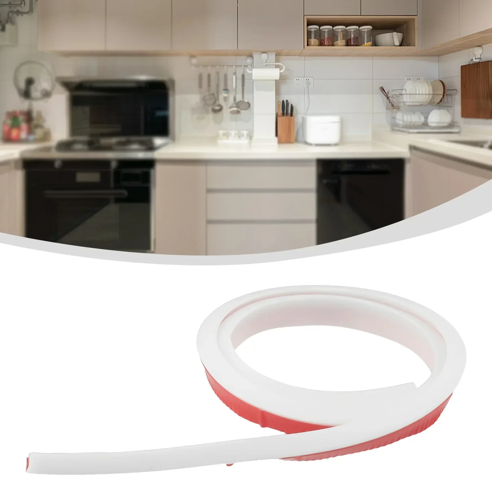 Bathroom Retention Water Barrier Strip Dry/Wet Separation Silicone Seal Strip Rubber Silicone Shower Barrier Water Stopper
