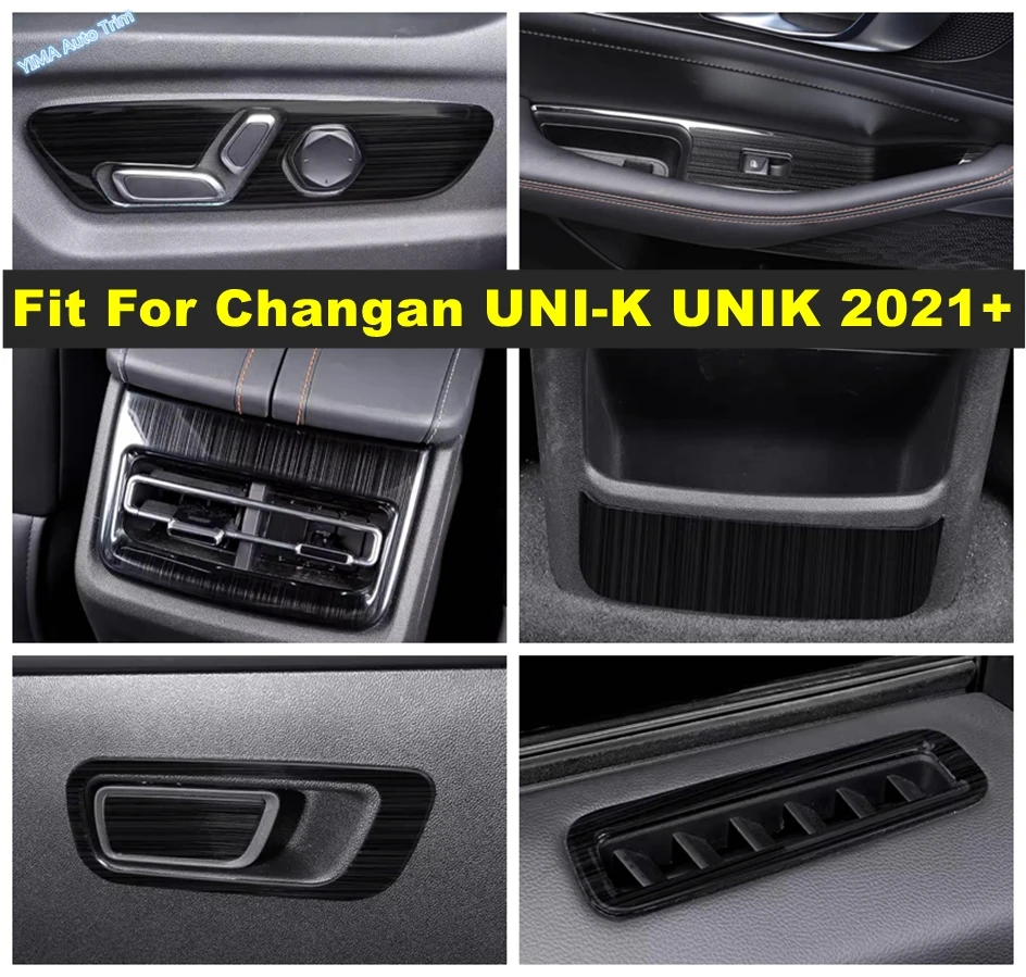 

Black Brushed Gear Shift Box / Glove Storage Box / Air AC Vent Outlet Cover Trim For Changan UNI-K UNIK 2021 - 2023 Accessories