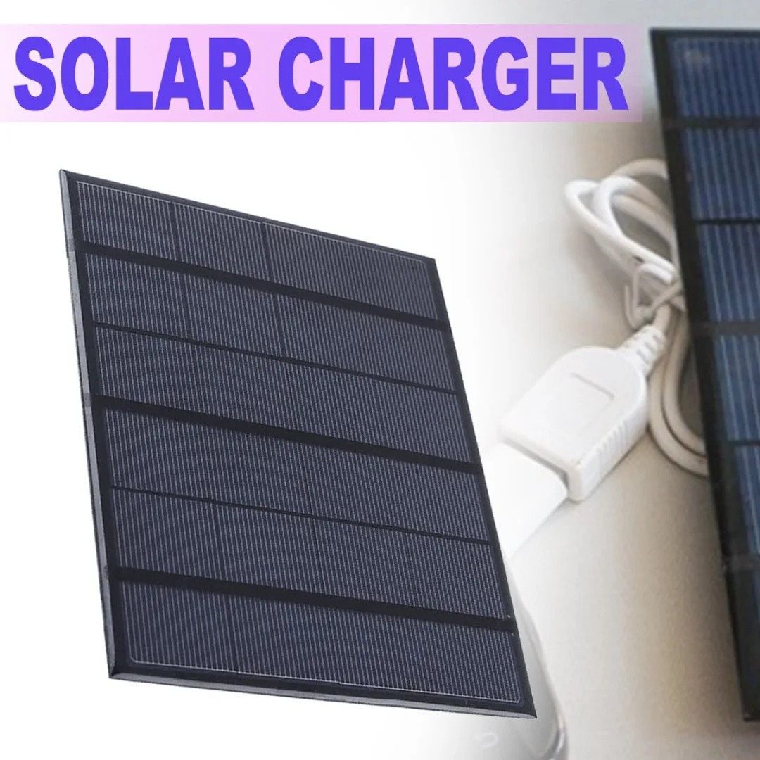 

1pc 6V 3.5W Solar Panel Polysilicon Mini Solar Cells DIY For Phone Battery Charger USB2.0 Interface For Solar Water Pumps Tools