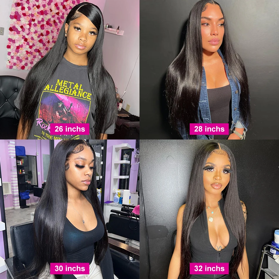 Bone Straight Lace Front Wigs 13x6 Hd lace Frontal Wig 13x4 Glueless Transparent Lace Front Human Hair Wigs For Black Women T
