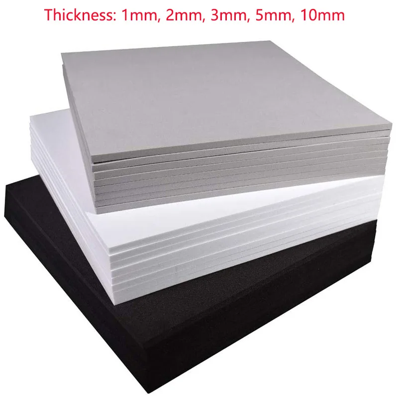 Mousse EVA Cosplay – 6 mm d'épaisseur (1 mm à 10 mm) – Noir ou blanc – Grande feuille de 88,9 x 150 cm – Mousse artisanale ultra haute densité 85 kg/m3