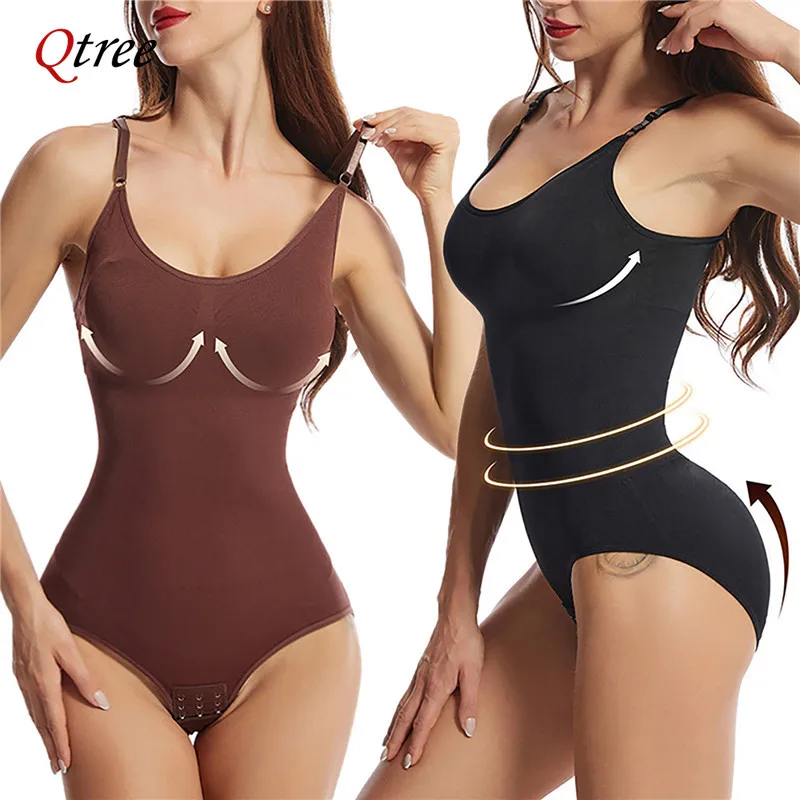 QtreePlusSizeBodysuitShapewearWomensTummyControlSculpting