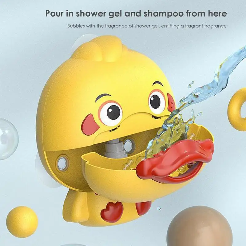 Bubble duck Baby Bath Toy Battery Operated Bath Bubbles with soft music for kids creative Bath bubble Machine birthday gifts 3
