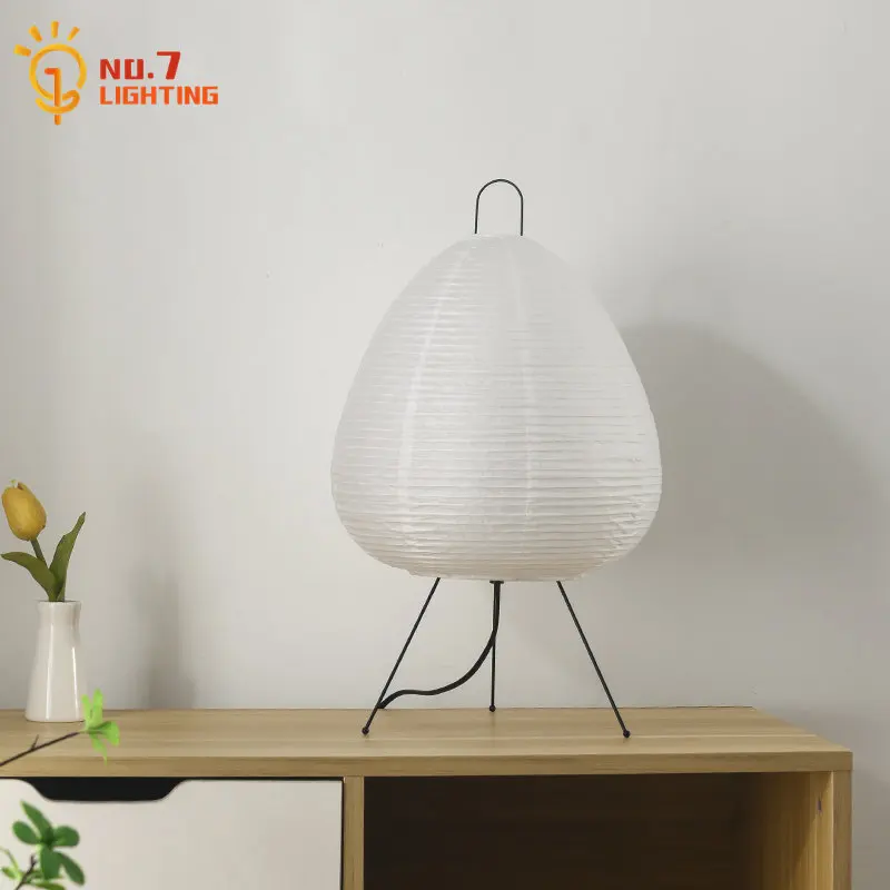 Japanese Minimalist Akari Noguchi Yong Table Lamp Bedroom Bedside Rice Paper Wabi-sabi Desk Lights Living Room Homestay Study 5