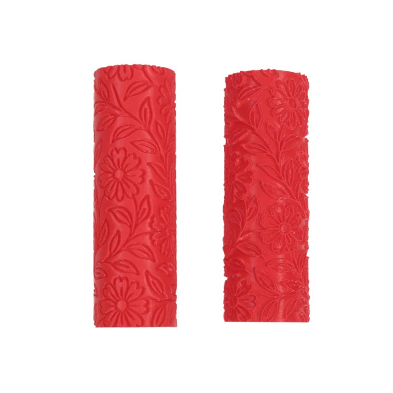 Plastic Texture Rolling Pin Ceramic Pottery Art Embossed Rod Daisy Flower Pattern Mud Roll Roll Reliefs DIY Clay Craft Tool