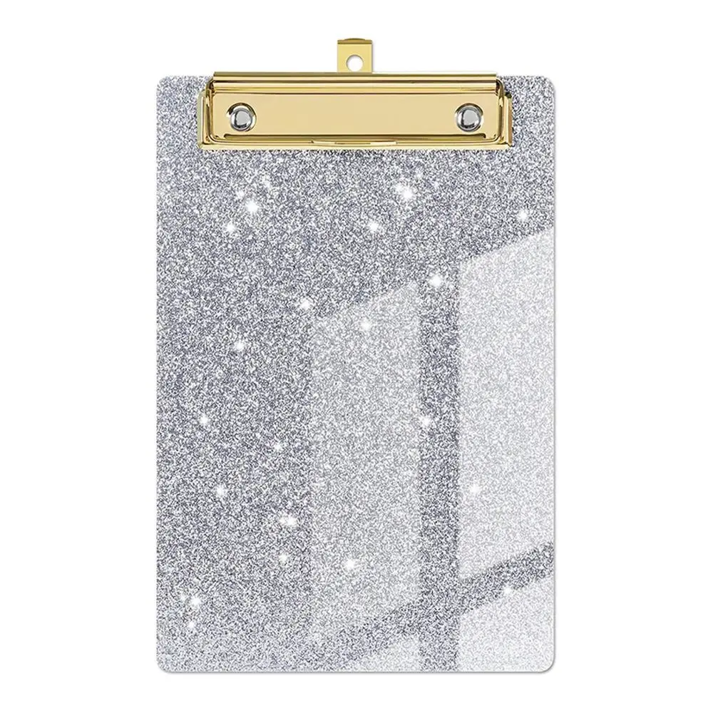 Paper Organizer Glitter Writing Clipboard With Low Profile Gold Clip Tablet Flash Memo Menu Folder