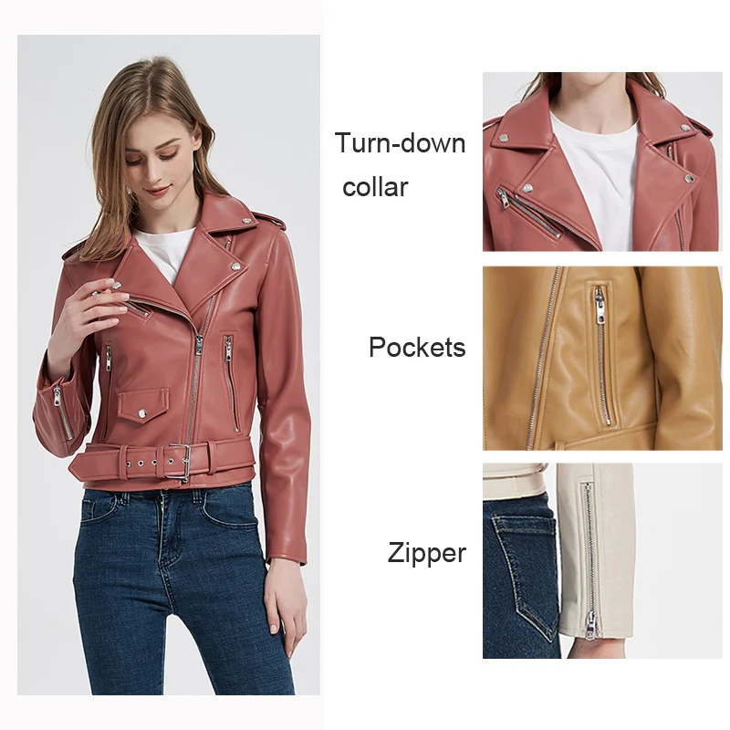 Рисунок 5 - Женская Осенняя Короткая кожаная куртка