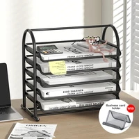 Letter tray Desktop storage rack, 3-tier mesh paper tray, documents, letters, office paper storage box 1