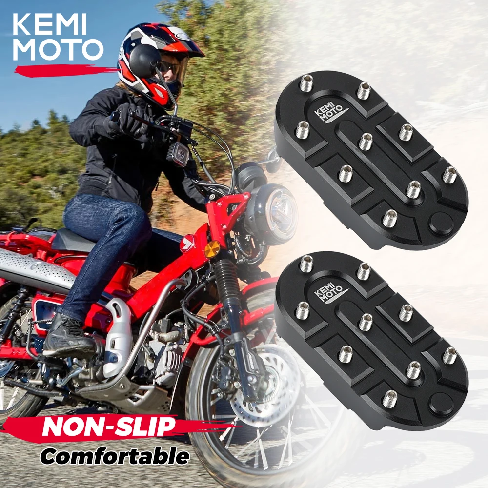 Passenger Footrest Pegs For Honda CT125 Trail 125 Hunter Cub - Rear Pillion Pegs, Foldable, Black 7 thumbnail image