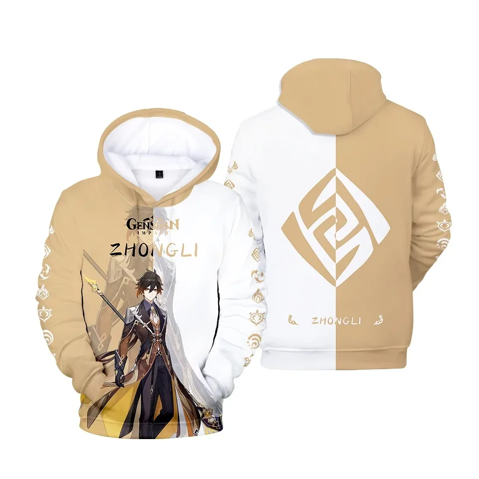 Autumn hooded 3d genshin impact hoodie men women sweaters new print amber kids training game boys girls pullovers hip hop